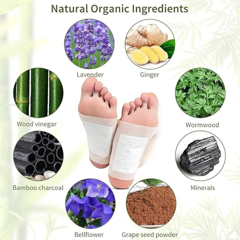 Patch Détox Pour Éliminer Les Toxines De Façon Naturelle Pour Les Pieds.