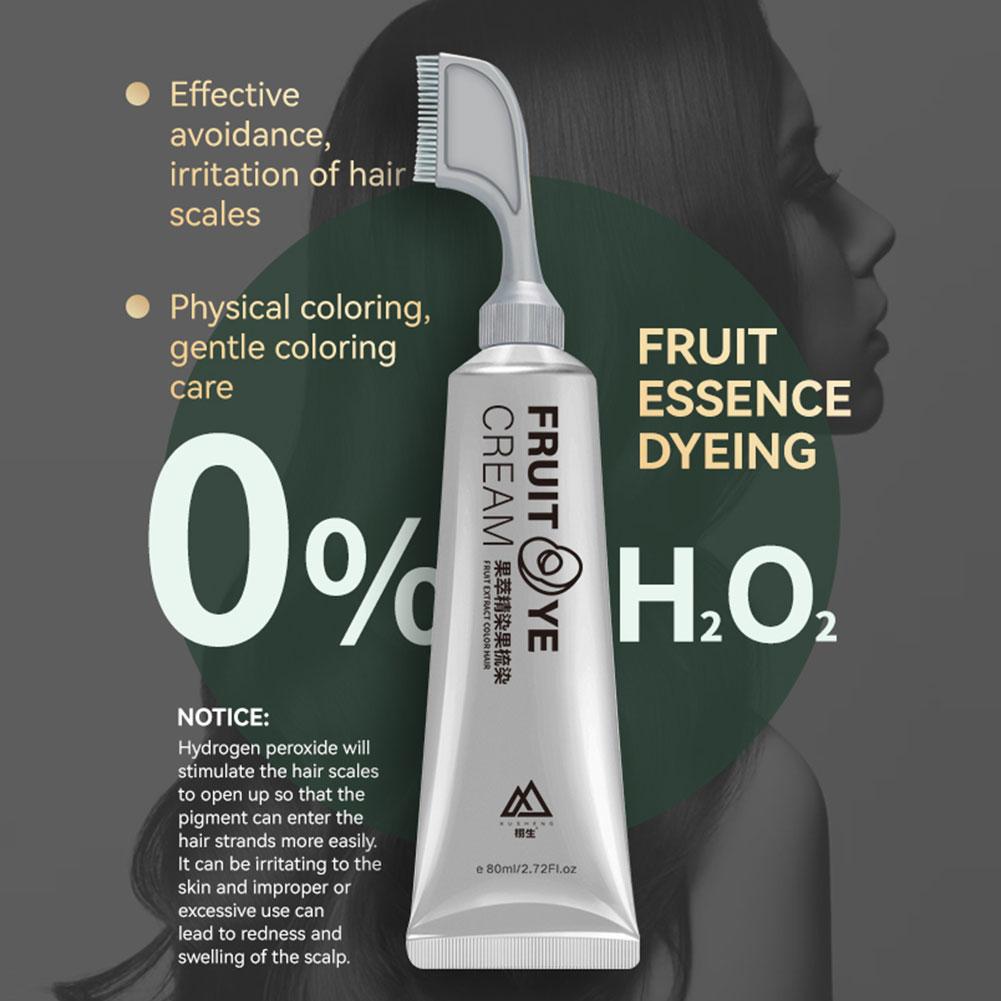Crème de teinture pour cheveux aux fruits naturels pour hommes et femmes